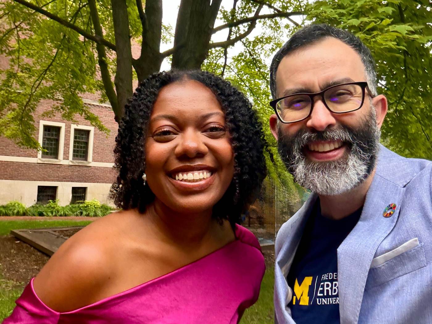 Maia Hatchett and Miguel Andres Sossa-Mardomingo at the Erb Institute 30th Anniversary Gala